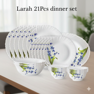 Borosil (Larah) 21 Pcs Dinner Set
